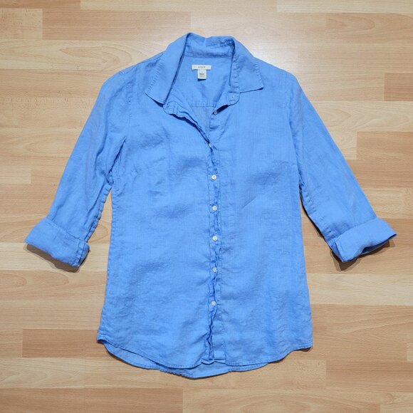 J. Crew Tops - J. Crew Classic Button Up Linen Shirt | Size: 0